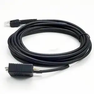 Personalizado DB9 a RJ50 RS232 escáner código de barras pos cable de datos adaptador de corriente para Zebra DS3608 DS3678