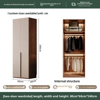 Armoire coulissante en bambou style vintage pour chambre à coucher, idéale petit appartement, nouvelle collection 2024, vente chaude, meuble de rangement profond en bois massif