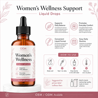 Gouttes liquides botaniques pour le bien-être quotidien des femmes, avec des nutriments à base de plantes pour un mode de vie d'âge mûr et des routines pratiques