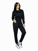 Ensembles d'Hiver Personnalisés avec LOGO pour Femmes : Survêtement de Sport et Fitness Comprenant un Hoodie à Cordon et un Pantalon Large en Tricot