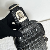 RC104 Petit sac à bandoulière personnalisé imperméable pour hommes pour téléphone en relief pour femmes Sacs de luxe en cuir de crocodile véritable