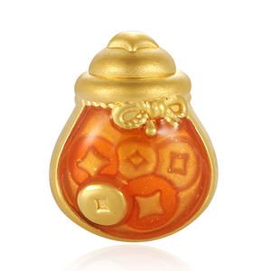 2025 Esmalte artesanía 24K oro puro en forma de dados pulsera con cuentas accesorios de joyería de lujo - Product Image 1