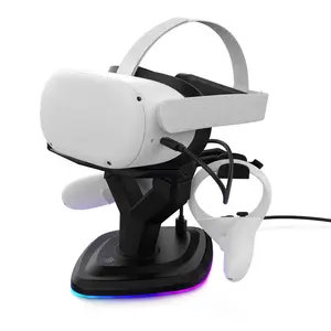 VR Stand Headset Display Holder dan Controller Holder Mount Station untuk Meta/Oculus Quest 2