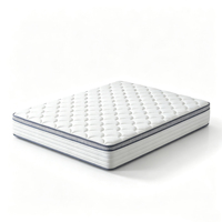 Matelas hybride matelassé avec surmatelas, matelas à ressorts ensachés indépendants pour la maison, la chambre, l'hôtel, commande en gros