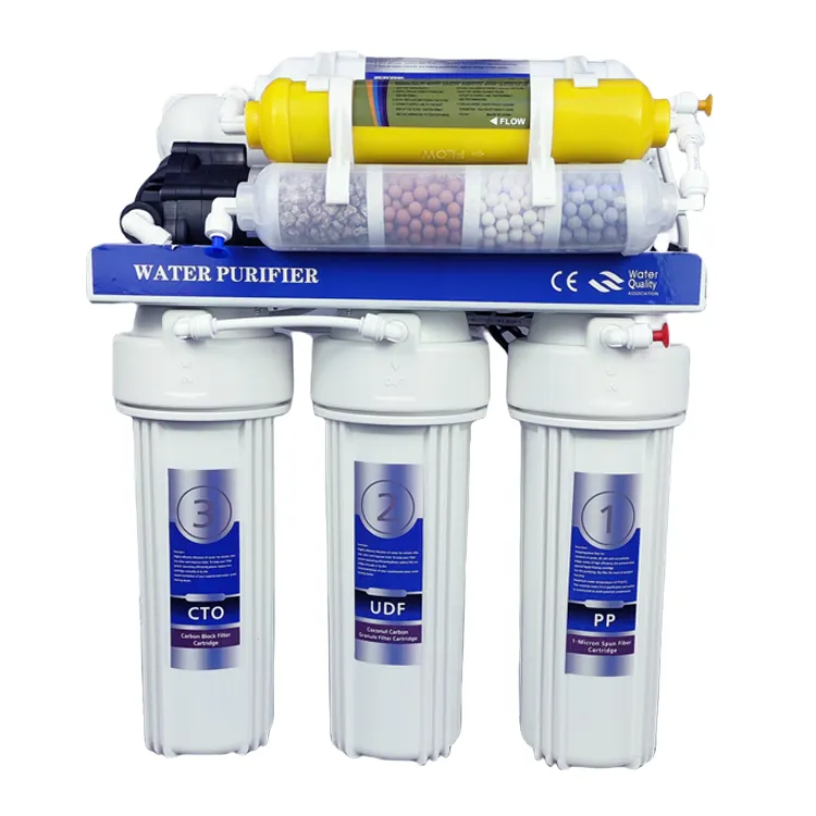 7 étapes système de traitement de l'eau 5 étapes RO osmose inverse filtres à eau purificateurs
