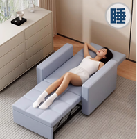 Sofá Cama Reclinable Moderno de Tela y Metal Ajustable para Sala de Estar, Dormitorio, Hotel, Apartamento, Exterior, Hospital
