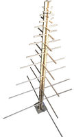Antenne bipolaire log-périodique, composants de guide d'ondes en aluminium, noir, montage facile