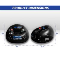 Pouf de canapé gonflable noir moderne élégant confort de jeu pouf européen pliable Durable avec porte-gobelet pour les joueurs