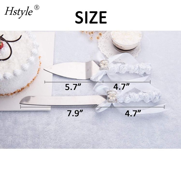 ウェディングケーキナイフ＆サービングセット 2点セット バーラップレース