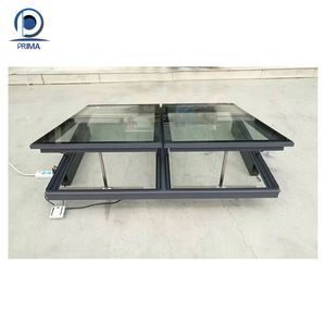 Prima personnaliser les plans de maison à cadre en aluminium fenêtres pare-soleil entrée de la maison atrium lucarne en verre automatique pour toit plat - Product Image 5