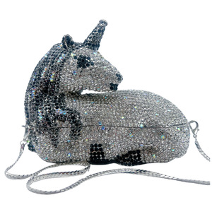 กระเป๋าคลัทช์ถือสำหรับผู้หญิง ลายม้าพาสเทลแบบใหม่ ตกแต่งกระดุม  วัสดุโพลีเอสเตอร์กันน้ำ  ทันสมัย เหมาะสำหรับงานเลี้ยงอาหารค่ำ - Product Image 5