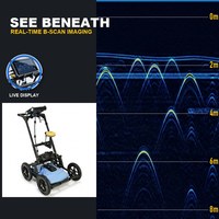 Detector de Radar de Penetración Terrestre Portátil ORIGINAL NUEVO, 8m de Profundidad, Detección de Agua a 5m, Localizador de Tuberías de Acero, Oro y Diamantes, IP66