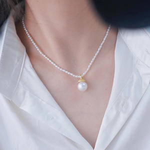 Collar de Jade Estilo Piña de Pino en Plata S925 WENCHI, Cuentas de 10-15mm, Accesorios DIY, Perlas Sueltas, Modelo 10524, China - Product Image 2