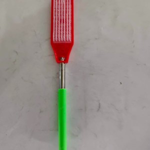 Telescopic Itch Scratcher Red <b>Plastic</b> Brush With Stainless Steel <b>Rod</b> For Back Relief Household Use - Product Image 1