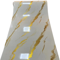 Autocollant mural en PVC imitation marbre blanc brillant pour salle de bain d'hôtel, décoration murale intérieure, carrelage de sol en marbre, salon, 1200*3000mm
