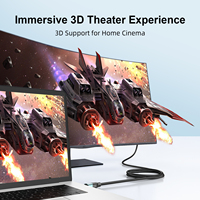 Câble HDMI 8K UHD ultra-rapide plaqué or mâle-mâle, gaine PVC, 60Hz/120Hz, 48 Gbps pour PS4, PS5, lecteur DVD, moniteur, projecteur