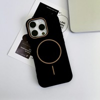 Coque de téléphone magnétique souple et givrée Slim Ring pour iPhone 17 Pro Max 17 Air, antichoc et protectrice