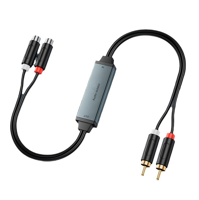 RCA Audio Hum Eliminator Ground Loop Noise Isolator for Car Audio Home Stereo