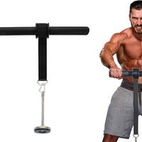 Barres d'entraînement de rouleau de force de triceps de bande noire de poignet d'avant-bras de gymnastique à la maison avec la poignée en mousse molle