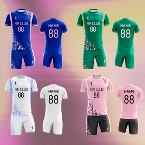 Divisa da <span class=keywords><strong>Calcio</strong></span> Personalizzata Blu e <span class=keywords><strong>Bianca</strong></span>, Uniformi da <span class=keywords><strong>Calcio</strong></span> in Sublimazione, Completo da Allenamento per Giovani e Bambini, Abbigliamento Sportivo - Product Image 1