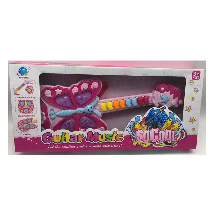 Дешевые Пластиковые Музыкальные инструменты для гитары, игрушки для детей, обучающая игрушка