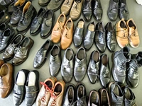 S06 Chaussures en cuir d'occasion pour hommes de haute qualité, tailles et styles variés, vente en gros de chaussures de seconde main