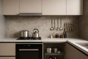 SANTOPOVA Cheap Price Modern L-Shaped Modular <b>Kitchen</b> Cabinet Set Matte Lacquer Finish Customized Design Built-in <b>Appliances</b> - Product Image 4