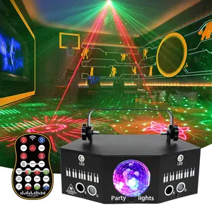 새로운 가라오케 6 렌즈 무대 조명 rgb lazer DMX dj 램프 디스코 레이저 조명 나이트 클럽 파티 조명
