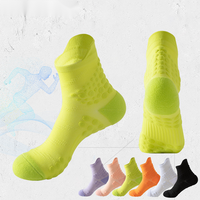 Chaussettes de course rembourrées en rayonne tricotée multicolores unisexe antidérapantes pour jeunes - Collection Printemps