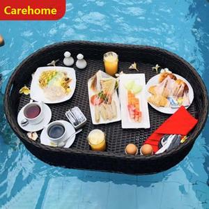 <span class=keywords><strong>Plateau</strong></span> flottant <span class=keywords><strong>de</strong></span> petit déjeuner <span class=keywords><strong>de</strong></span> brunch en rotin personnalisé d'hôtel pour la piscine <span class=keywords><strong>plateau</strong></span> flottant <span class=keywords><strong>de</strong></span> piscine pour la nourriture et les boissons plateaux <span class=keywords><strong>de</strong></span> service - Product Image 4