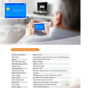 Opération simple directe d'usine auto-vérification connexion sans fil santé à distance moniteur portable télésanté moniteur Ecg