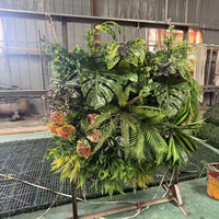 Décoration murale en plastique, herbe artificielle suspendue, plante de haute qualité, décoration extérieure pour bâtiments