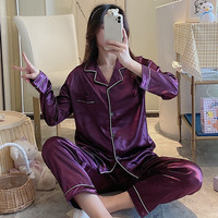 Ensemble pyjama pour femmes avec cardigan à manches longues et pantalon - 100% coton, 2 pièces, élégant, décontracté, vêtements de maison, taille élastique, respirant, hiver, automne