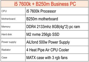Ordinateurs de bureau i5 7600K <span class=keywords><strong>pas</strong></span> <span class=keywords><strong>cher</strong></span> <span class=keywords><strong>Ordinateur</strong></span> de jeu Configuration complète DR4 Ram Ssd b250m carte mère Ensemble d'<span class=keywords><strong>ordinateur</strong></span> Bureau Jeux Ordinateurs <span class=keywords><strong>pas</strong></span> <span class=keywords><strong>cher</strong></span> - Product Image 2