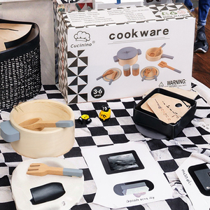 ชุดของเล่นทำครัวไม้แสนสนุกจาก Custom Toy Maker ของเล่นยอดนิยมปี 2022 ชุดทำอาหารสำหรับเด็ก เสริมสร้างการเรียนรู้และบทบาทสมมติสำหรับเด็กทุกช่วงวัย - Product Image 3