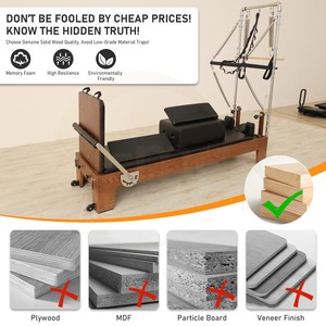 Machine <span class=keywords><strong>de</strong></span> Pilates Reformer Cadillac professionnelle en bois d'érable, réglable et durable, pour studio <span class=keywords><strong>de</strong></span> <span class=keywords><strong>yoga</strong></span>, garantie 5 ans - Product Image 6