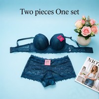 Ensemble soutien-gorge et culotte femme CG173, 2 pièces/ensemble, grande taille, dentelle unie, lingerie féminine, couleurs assorties, vente en gros, 1,68 dollars.