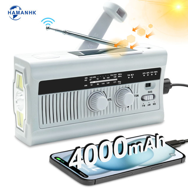 Emergency Radio for Japan Household Backup FM AM Weather Band Solar Charging Hand Crank LED Torch Wholesale Supply