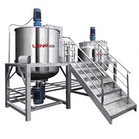 Mélangeur de savon personnalisé 1000L 3000L, machine de mélange cosmétique, mélangeur de liquides, machine de fabrication de pompes à lotion, à vapeur ou électrique