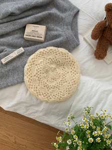 Nouveau Béret en Coton Rayé Fait Main pour <span class=keywords><strong>Femme</strong></span> 2025 – Collection Printemps-Été, Style Décontracté Plage et Artiste - Product Image 6