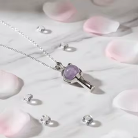 Collier pendentif inspiré du K-Pop, style Lightstick ARMY Bomb, chaîne de clavicule pour femmes et adolescentes