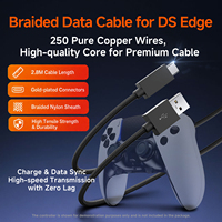 Câble de données tressé tout en cuivre adapté à la manette PS5 Elite, 2,8 m, câble de charge USB-C, transmission de données synchronisée Elite
