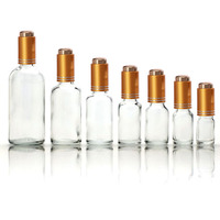 Serum Beku Minyak Esensial Parfum Hijau 100Ml, Botol Penitis Tombol Tekan Emas Serum Lapisan Atas dengan Pendorong Ke Bawah 30Ml 10Ml