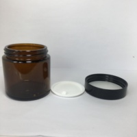 100g Braune Cremeglas-Dosen Bernsteinfarbene Kosmetikgläser mit Schwarzem Kunststoffdeckel für Parfüm-Aufbewahrung und Verpackung