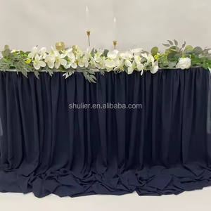 Falda de <span class=keywords><strong>mesa</strong></span> de gasa Burdeos Falda de <span class=keywords><strong>mesa</strong></span> hawaiana Falda de <span class=keywords><strong>mesa</strong></span> de sauce rizado <span class=keywords><strong>para</strong></span> boda - Product Image 6