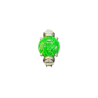 Bague en jadéite naturelle de Birmanie de qualité A, bague ronde sculptée en jadéite verte, pour femme, à porter au quotidien, cadeau en jadéite (avec NGTC)