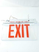 PLC Lighting TAC16RCSA Emergency Exit Sign 6", Red Warranty Product