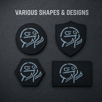 Patch réfléchissant découpé au laser personnalisé, badge avec logo personnalisé, patchs tactiques réfléchissants avec fixation auto-agrippante