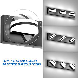 Lampes LED murales à intensité variable IP44 3CCT <span class=keywords><strong>avec</strong></span> CRI 90 élevé pour <span class=keywords><strong>salle</strong></span> <span class=keywords><strong>de</strong></span> <span class=keywords><strong>bain</strong></span> et chambre modernes – Stock disponible - Product Image 4