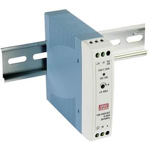 Fuente de Alimentación Conmutada Mean Well MDR-20-24 de Salida Única, Voltaje de Salida de 24 V, Entrada de 85-264 VCA/120-370 VCC, Riel DIN TS-35/7.5 15 - Product Image 2